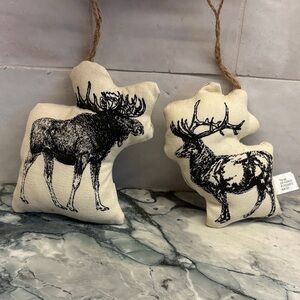 Stag Deer & Moose Fabric Ornaments Target Wondershop